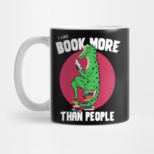 I like book more than people illustration Mug